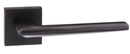 Forme Boston Designer Lever Minimal Square Rose in Matt Black Designer Lever Handle Atlantic