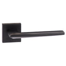 Forme Boston Designer Lever Minimal Square Rose in Matt Black Designer Lever Handle Atlantic