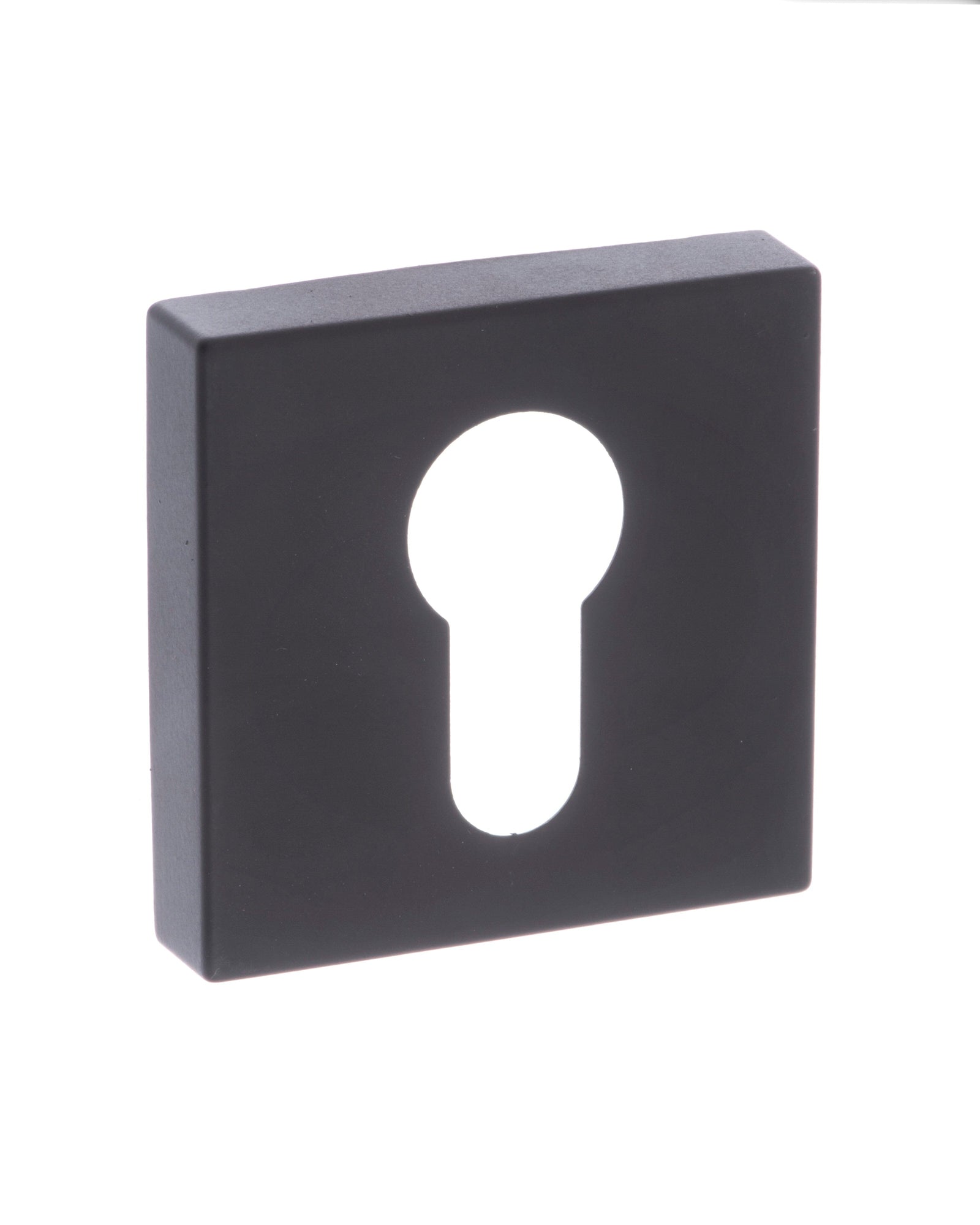 CleanTouch Anti-Bac Euro Escutcheon Minimal Square Rose in Matt Black Escutcheon Atlantic