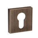Forme Euro Escutcheon Minimal Square Rose Escutcheon Atlantic Pair Urban Bronze
