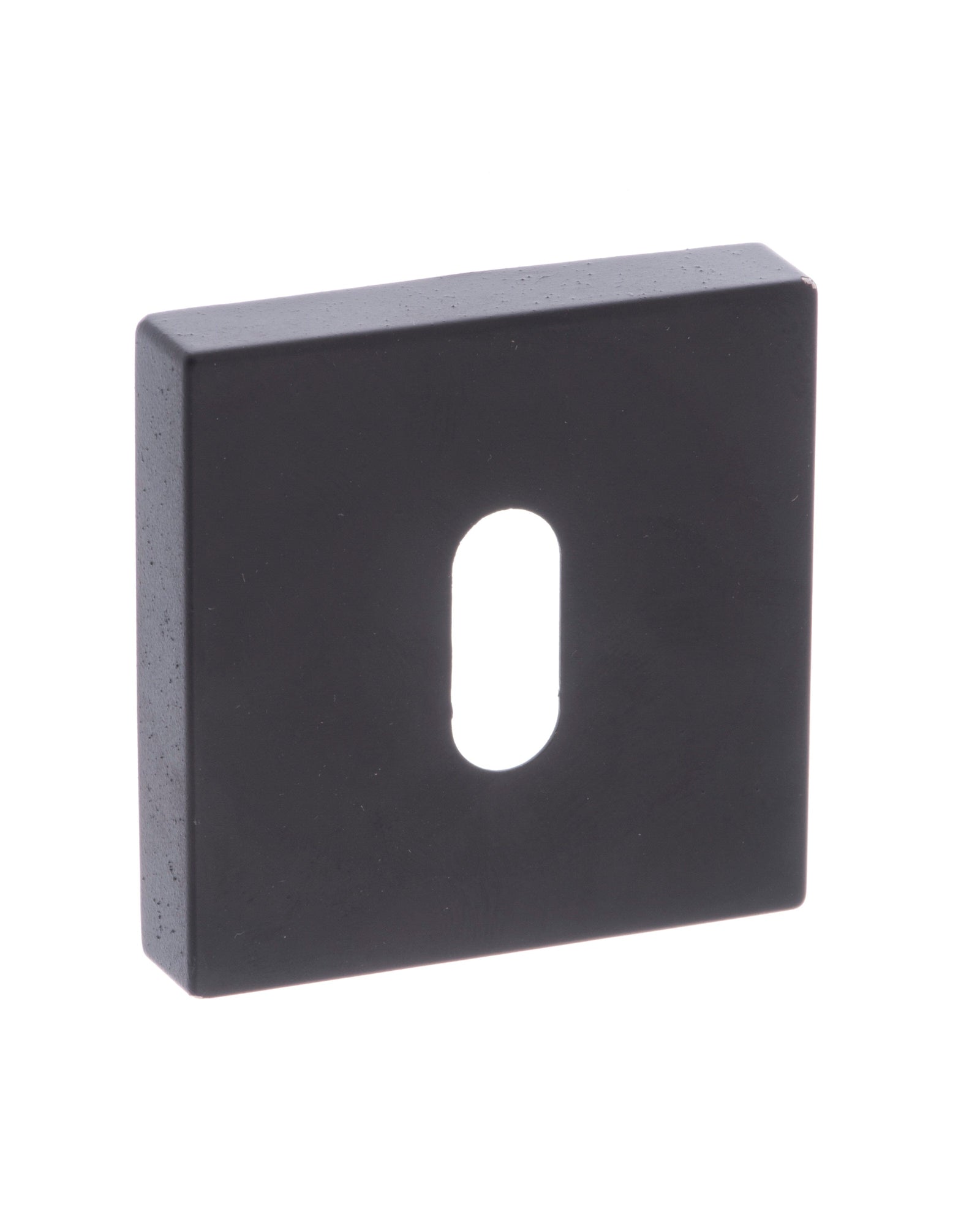 CleanTouch Anti-Bac Key Escutcheon Minimal Square Rose in Matt Black Escutcheon Atlantic
