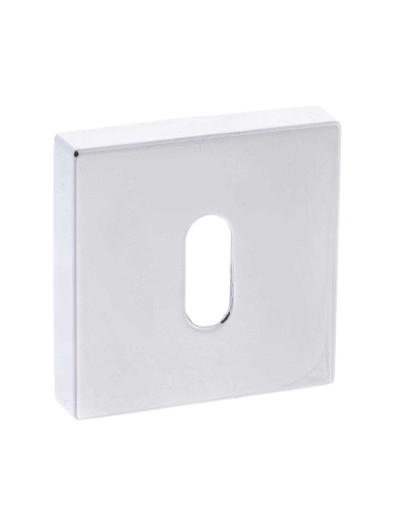 Forme Key Escutcheon Minimal Square Rose Escutcheon Atlantic Pair Polished Chrome