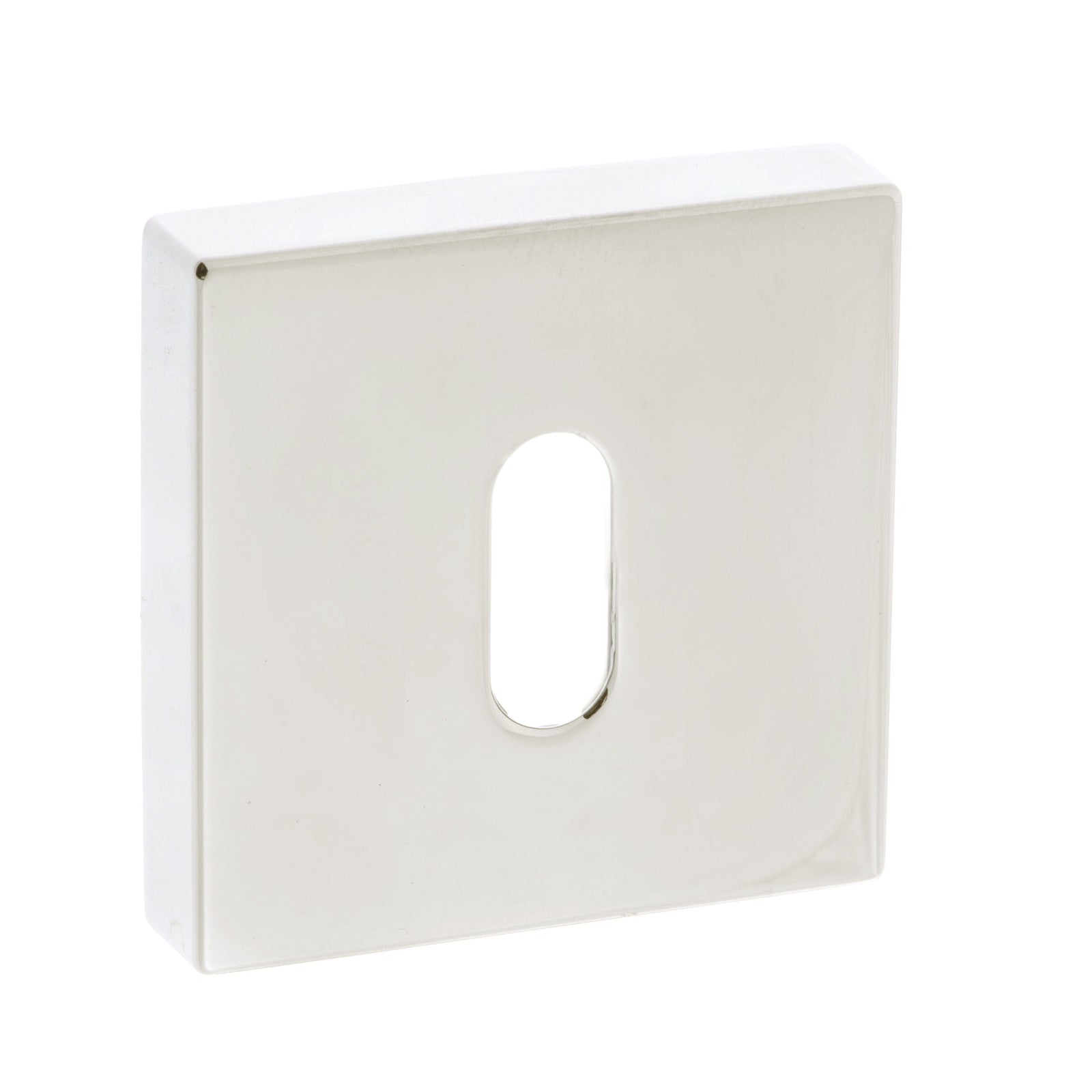 Forme Key Escutcheon Minimal Square Rose Escutcheon Atlantic Pair Polished Nickel