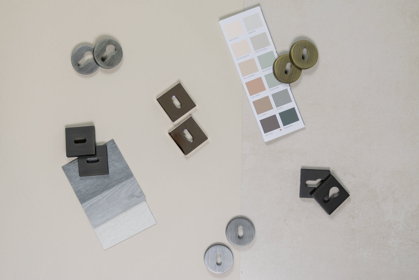Forme Euro Escutcheon Minimal Square Rose in Matt Black Escutcheon Atlantic
