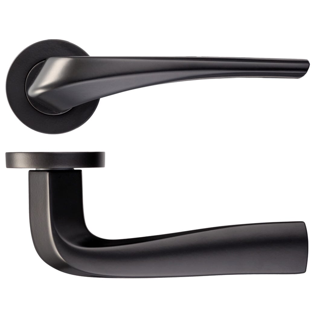 Draco Privacy Premium Plus Range Matt Black Door Handle Pack Door Handle Pack LPD Doors