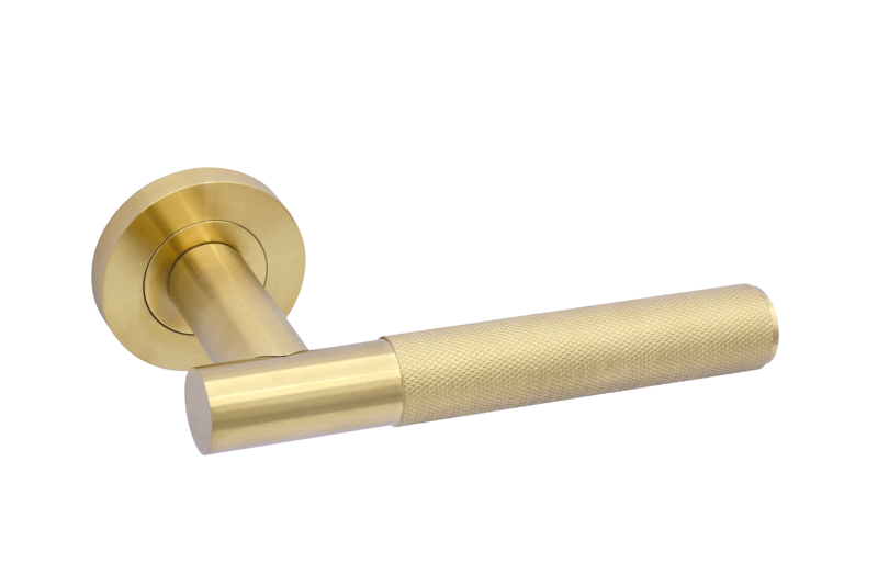 thumbnail image 2 of Esmond Solid Brass Interior Door Set - Lever Handle - Privacy - Left Hand 2 of 9