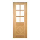Kensington Prefinished Oak Bevelled Glazed Internal Door Internal Door Deanta