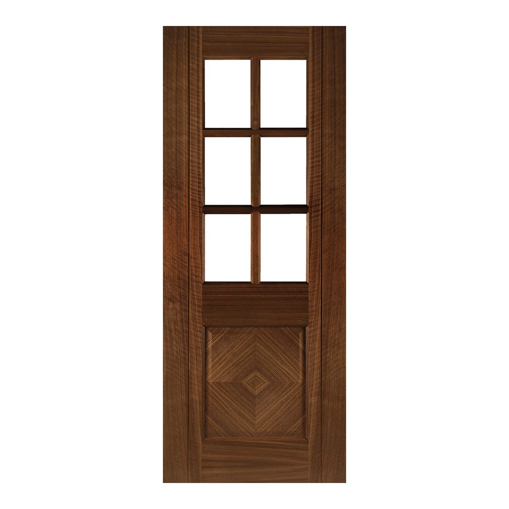 Kensington Prefinished Walnut Bevelled Glazed Internal Door Internal Door Deanta