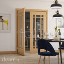 Kerry Unfinished Oak Bevelled Glazed Internal Door Internal Door Deanta