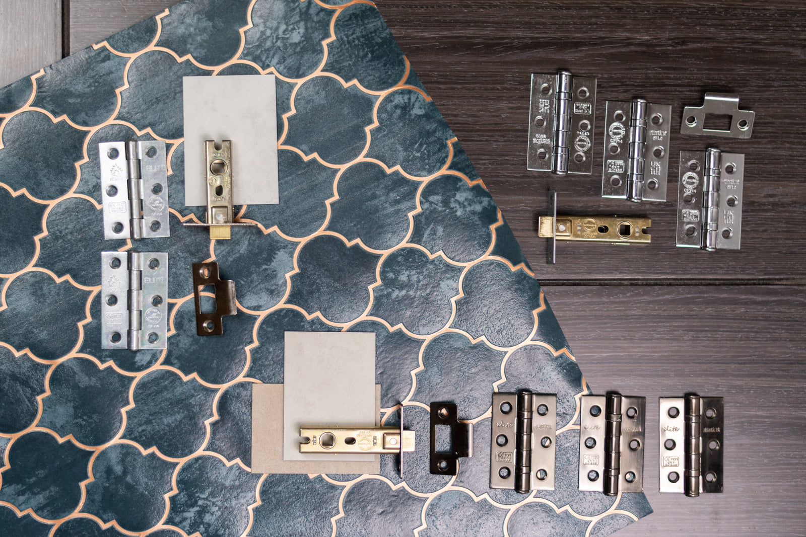 Atlantic Latch Pack 3" (Latch x1) + 3"x2" (Hinge x3) in Black Nickel Tubular Latch Atlantic