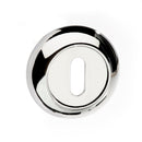 Mediterranean Key Escutcheon Round "C" Rose in Polished Chrome Escutcheon Atlantic