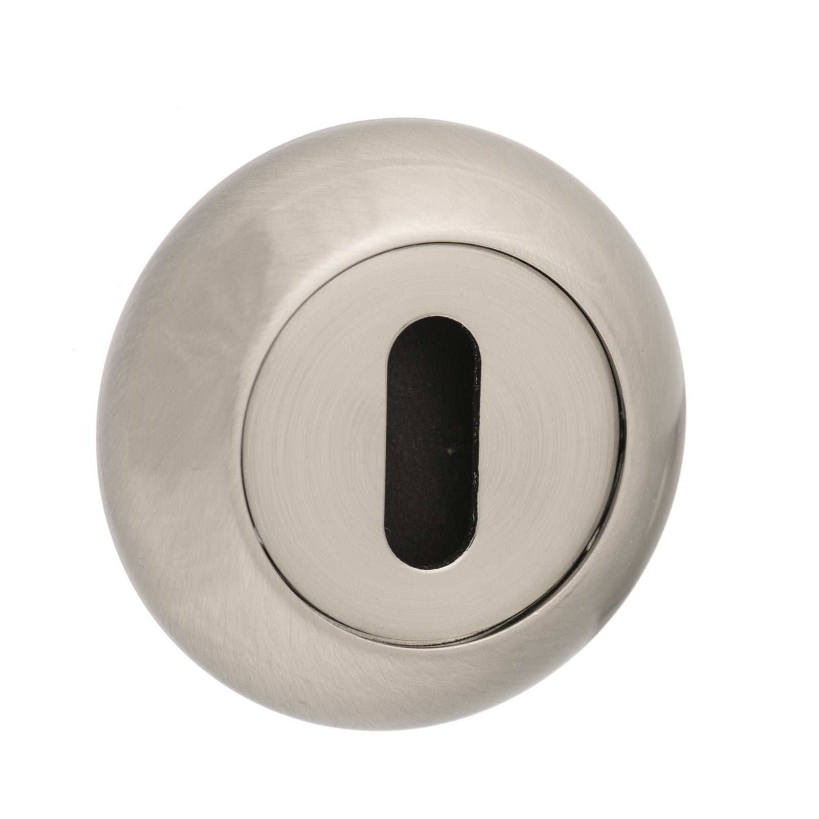 Mediterranean Key Escutcheon Round "C" Rose in Satin Nickel Escutcheon Atlantic