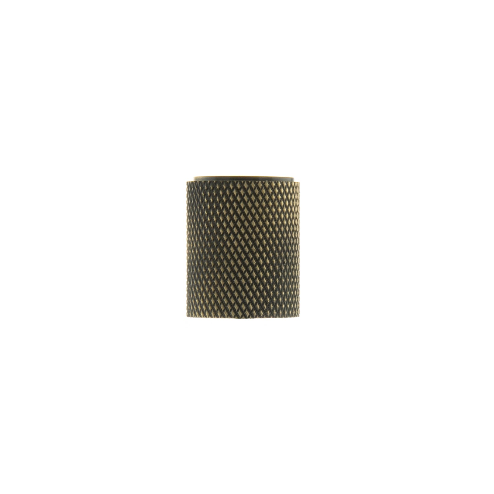 Millhouse Brass Watson Cylinder Knurled Cabinet Knob Concealed Fix in Antique Brass Cupboard Knob Atlantic