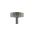 Millhouse Brass Hargreaves Disc Knurled Cabinet Knob Concealed Fix Cupboard Knob Atlantic Each Polished Chrome