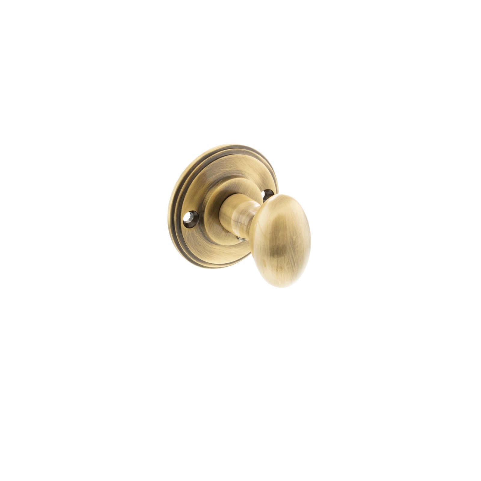 Millhouse Brass Solid Brass Oval WC Turn and Release in Antique Brass Bathroom Lock Atlantic