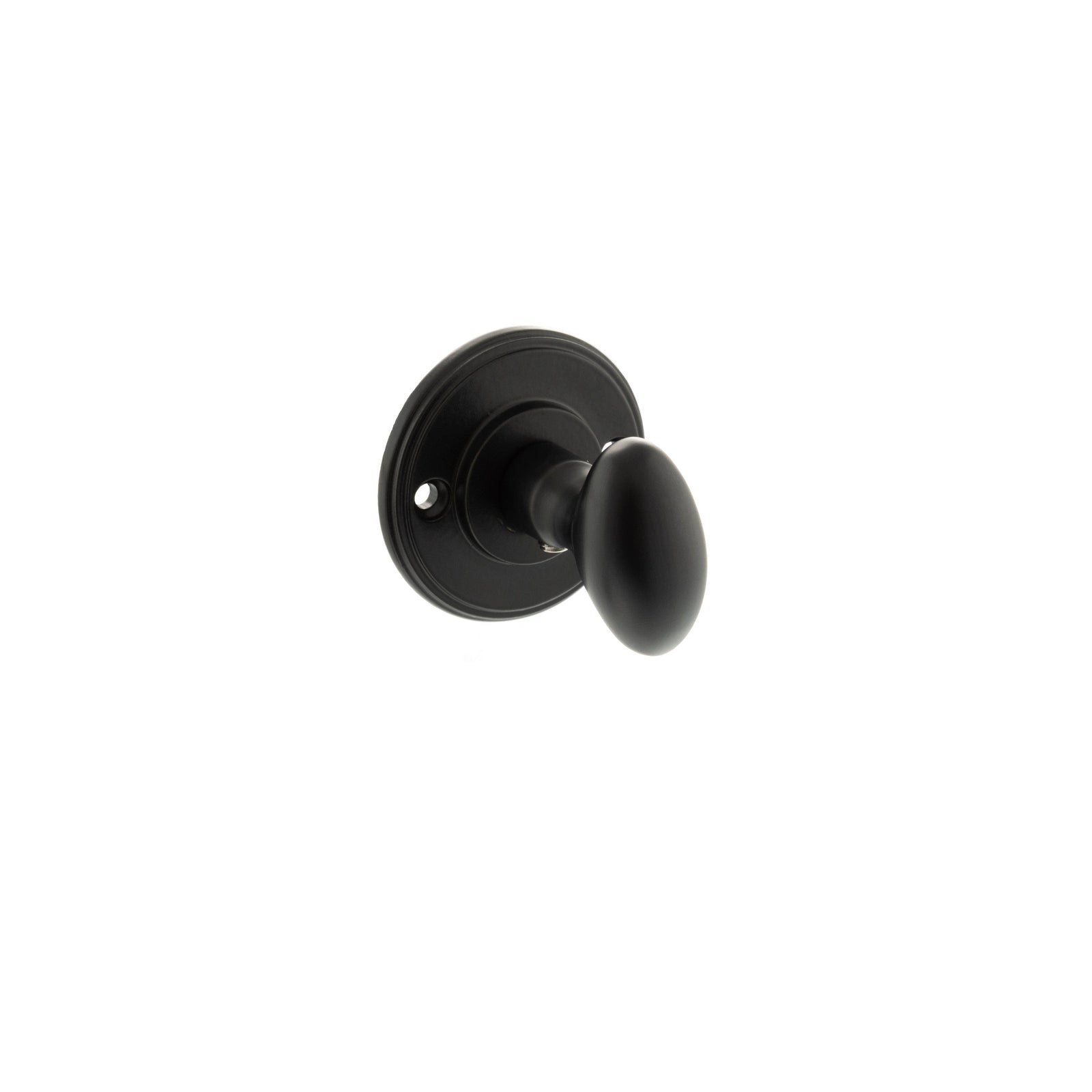 Millhouse Brass Solid Brass Oval WC Turn and Release Bathroom Lock Atlantic Each Matt Black