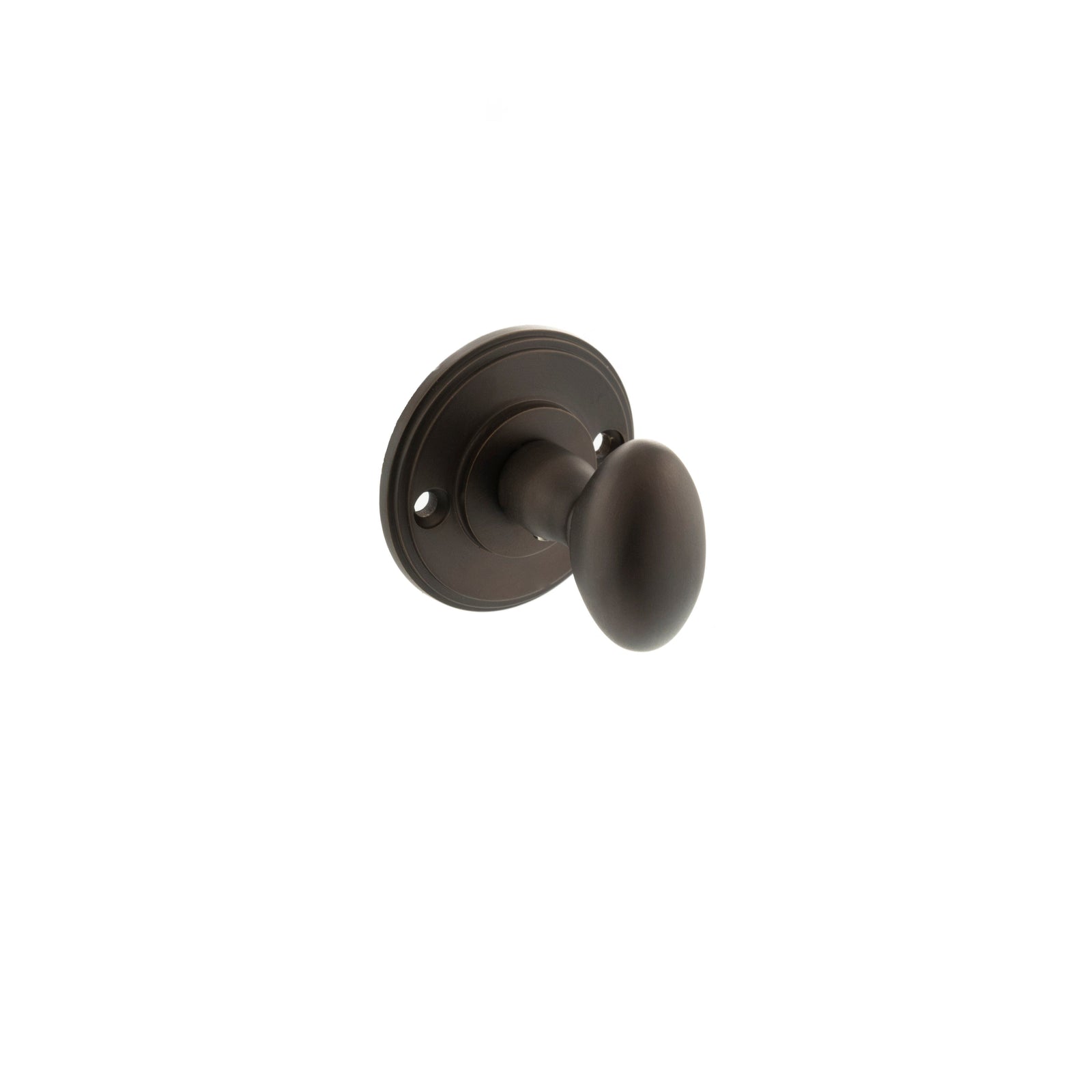 Millhouse Brass Solid Brass Oval WC Turn and Release Bathroom Lock Atlantic Each Urban Dark Bronze