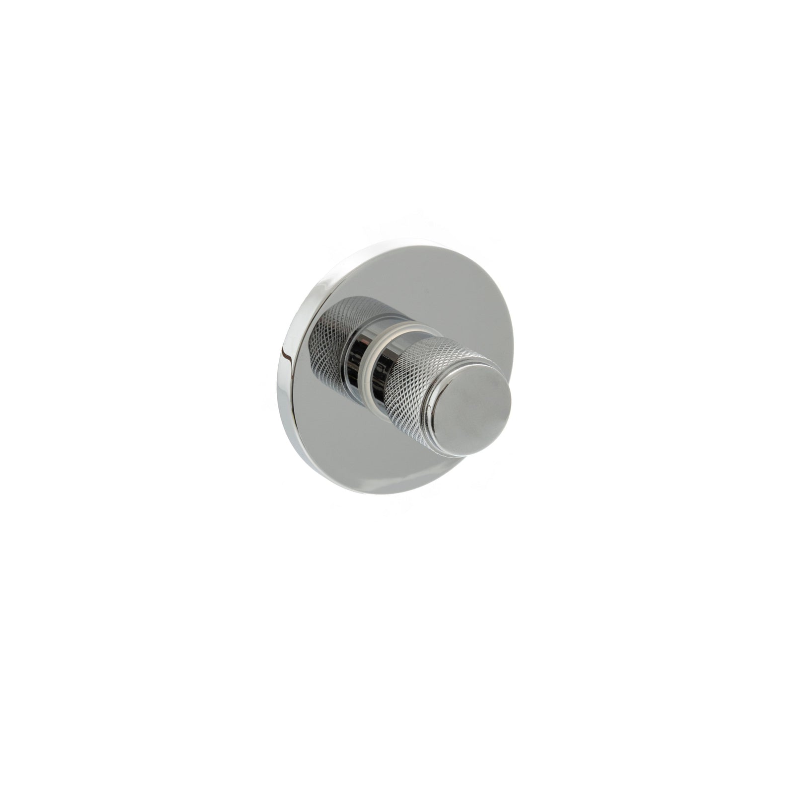 Millhouse Brass Knurled WC Turn and Release 5mm Slimline Round Rose Bathroom Lock Atlantic Each Polished Chrome