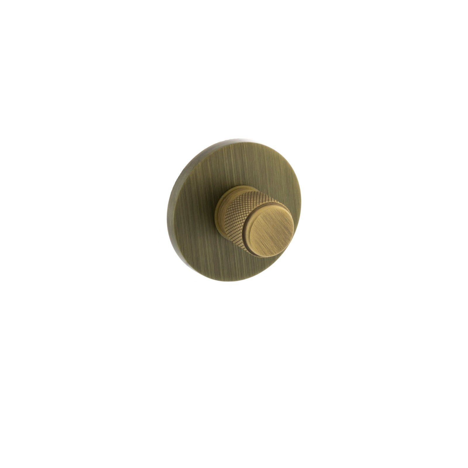 Millhouse Brass Knurled WC Turn and Release 5mm Slimline Round Rose Bathroom Lock Atlantic Each Yester Bronze