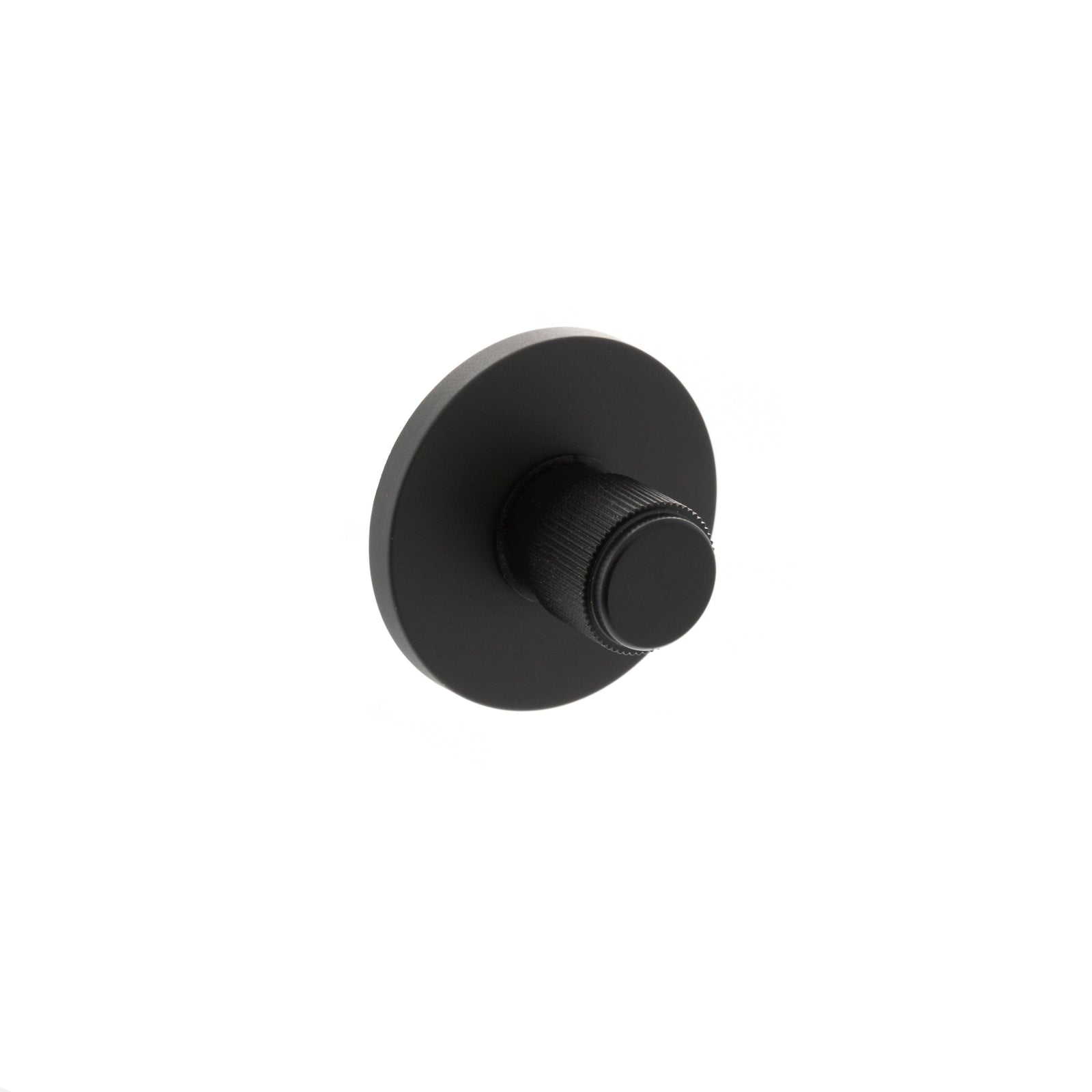 Millhouse Brass Linear WC Turn and Release 5mm Slimline Round Rose in Matt Black Bathroom Lock Atlantic