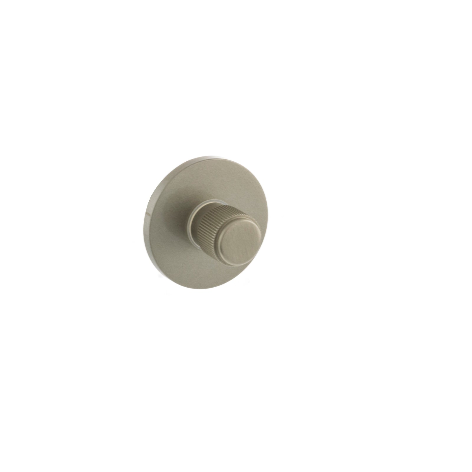 Millhouse Brass Linear WC Turn and Release 5mm Slimline Round Rose Bathroom Lock Atlantic Each Satin Nickel