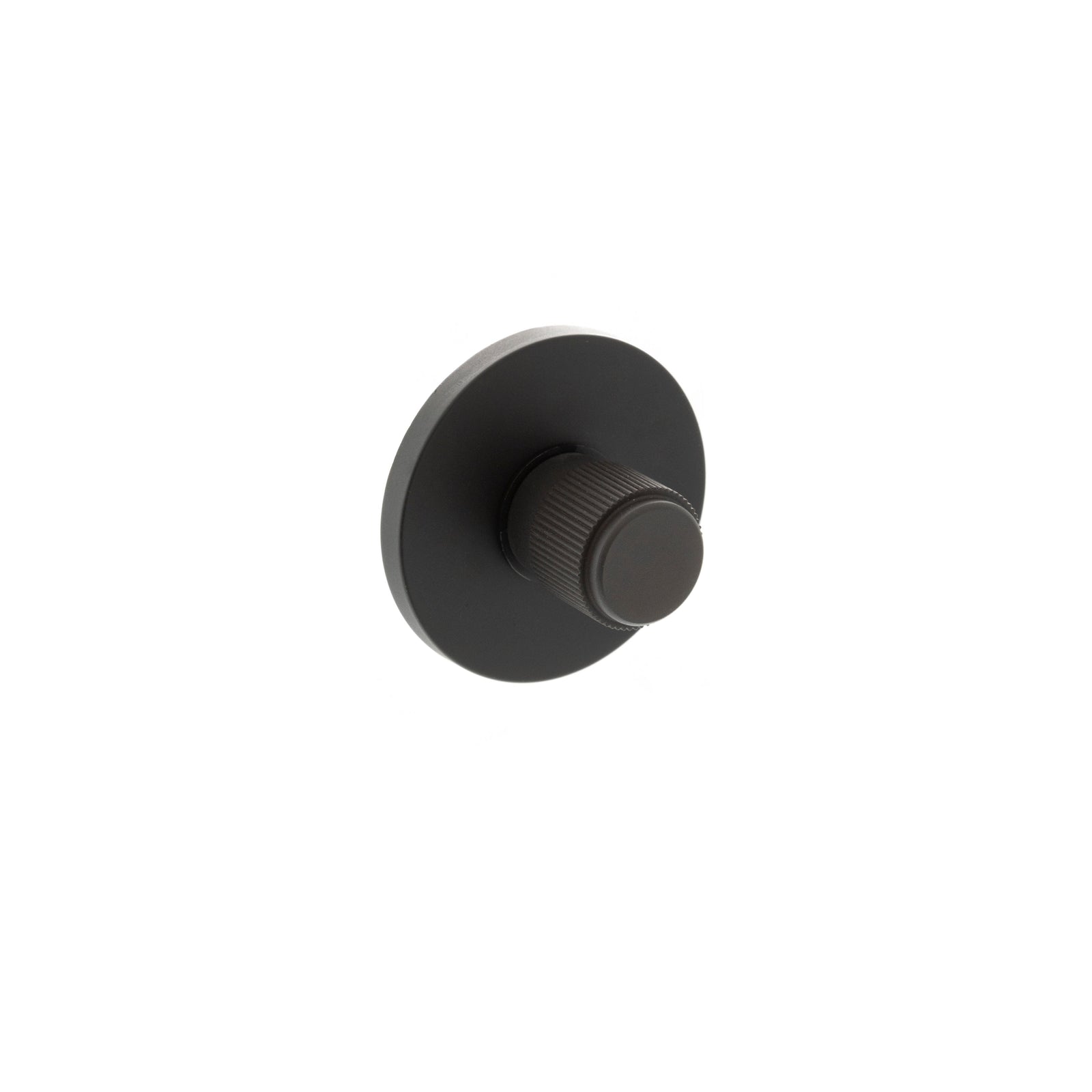 Millhouse Brass Linear WC Turn and Release 5mm Slimline Round Rose Bathroom Lock Atlantic Each Urban Dark Bronze
