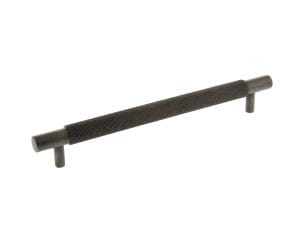 Millhouse Brass Knurled Cabinet Pull Handle 225mm x 20mm in Urban Bronze Pull Handle Atlantic