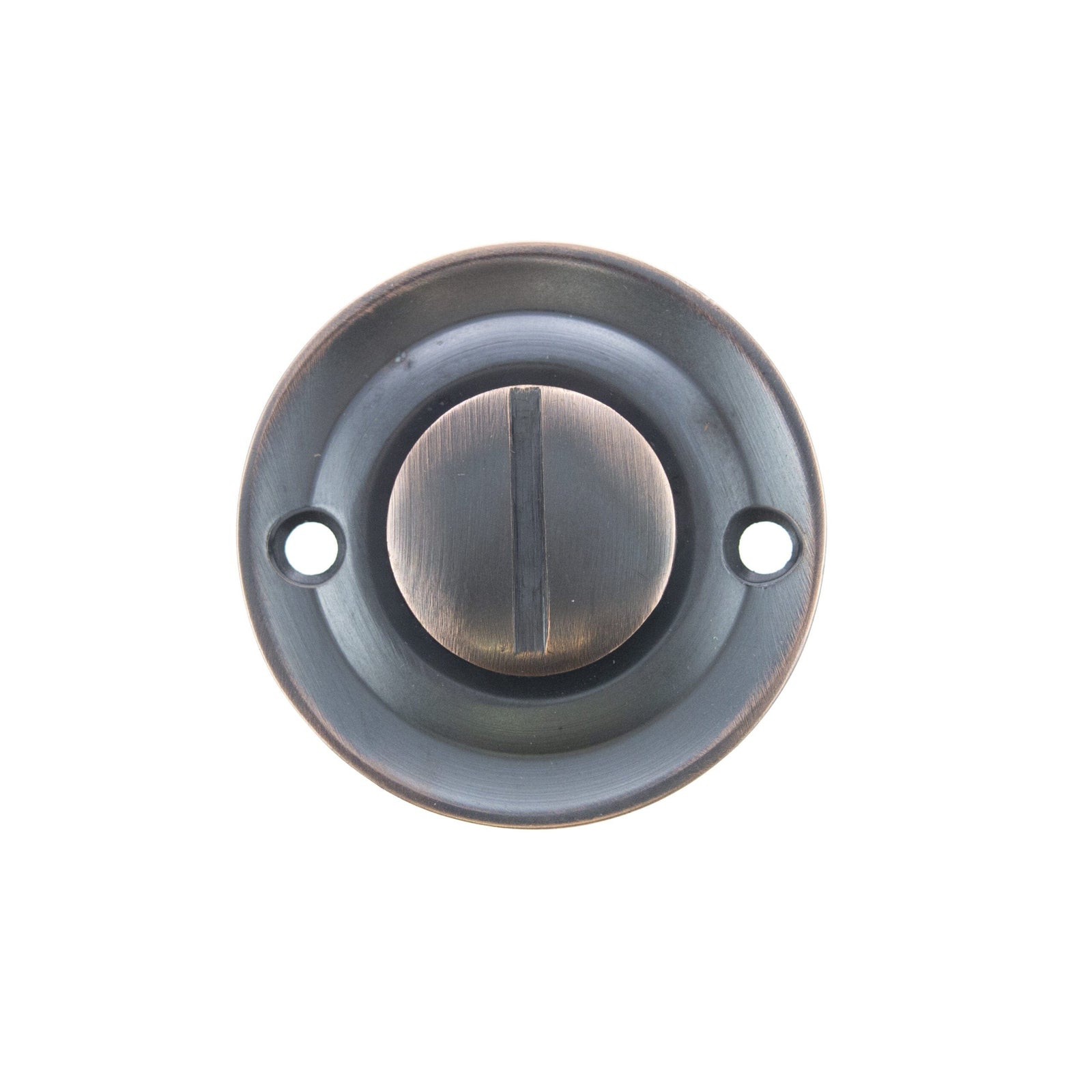 Old English Solid Brass Oval WC Turn and Release Bathroom Lock Atlantic
