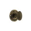 Old English Solid Brass Oval WC Turn and Release Bathroom Lock Atlantic Each Matt Antique Brass