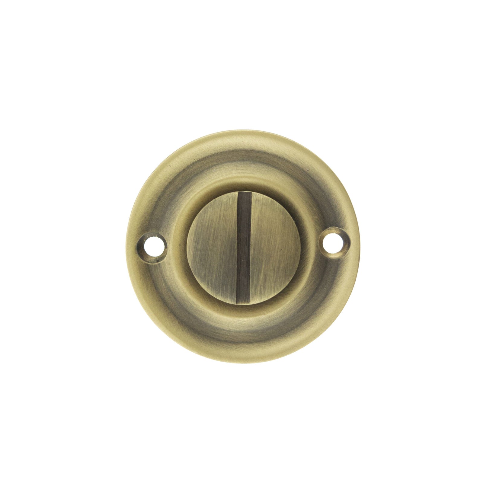 Old English Solid Brass Oval WC Turn and Release Bathroom Lock Atlantic