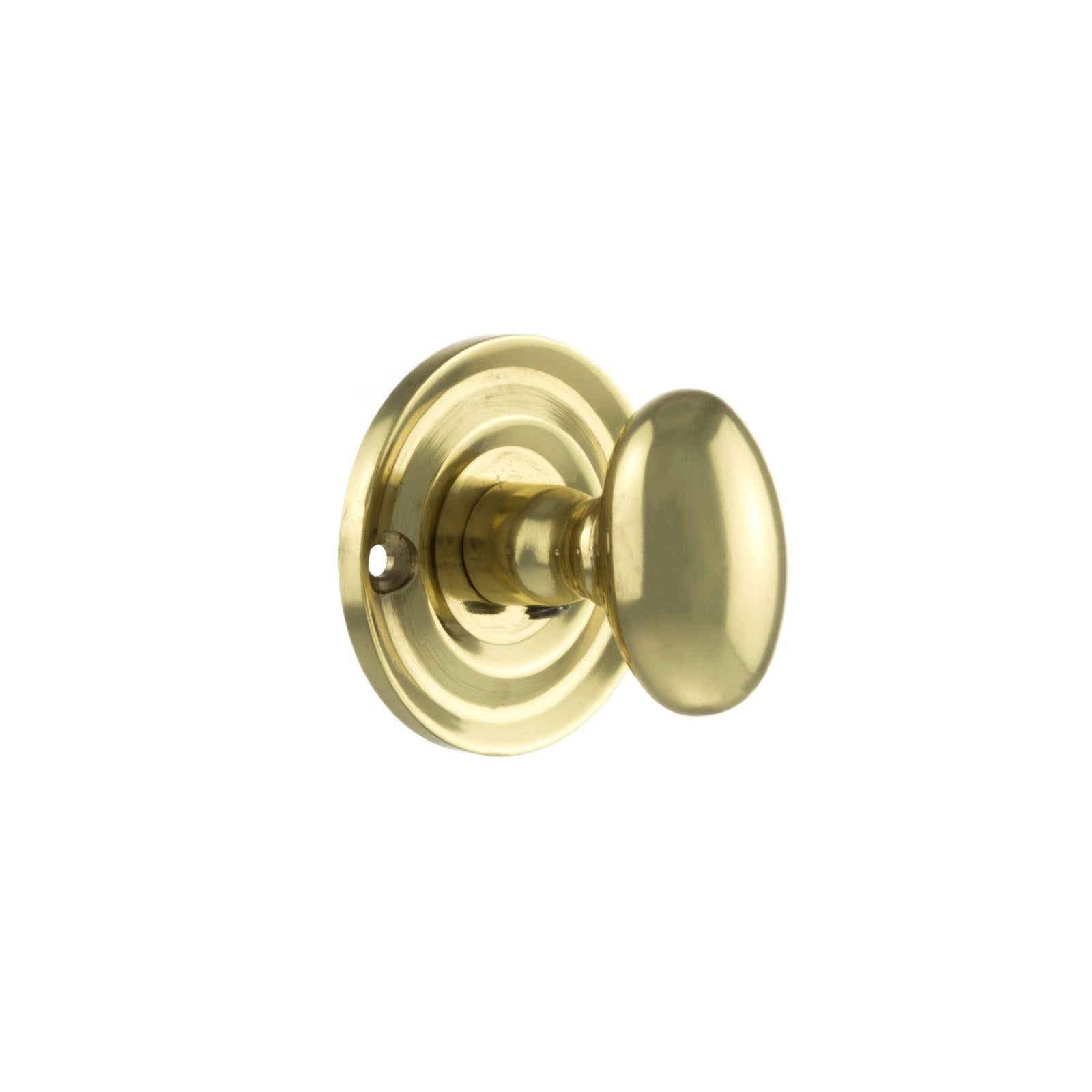 Old English Solid Brass Oval WC Turn and Release Bathroom Lock Atlantic Each Polished Brass