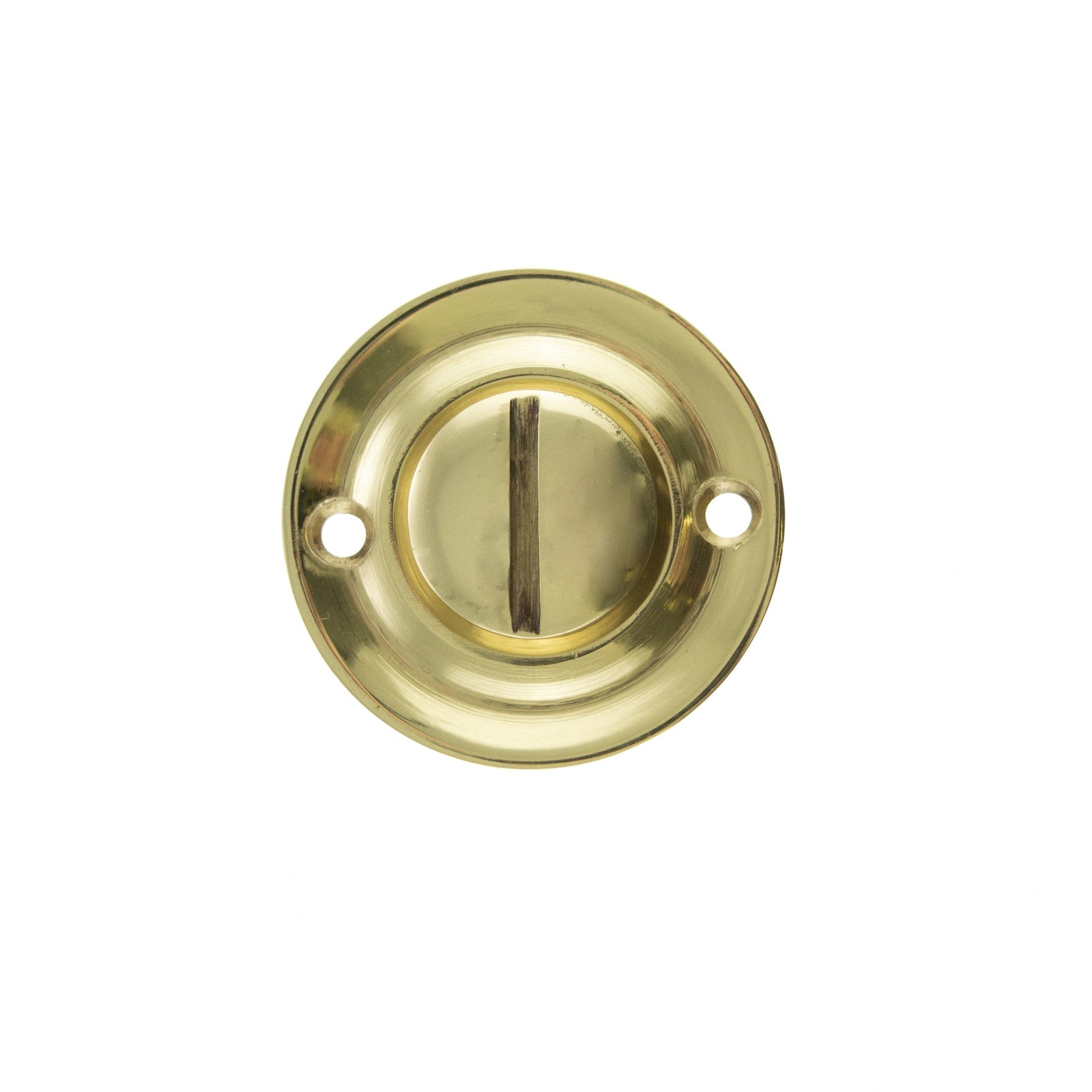 Old English Solid Brass Oval WC Turn and Release Bathroom Lock Atlantic