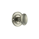 Old English Solid Brass Oval WC Turn and Release Bathroom Lock Atlantic Each Satin Nickel