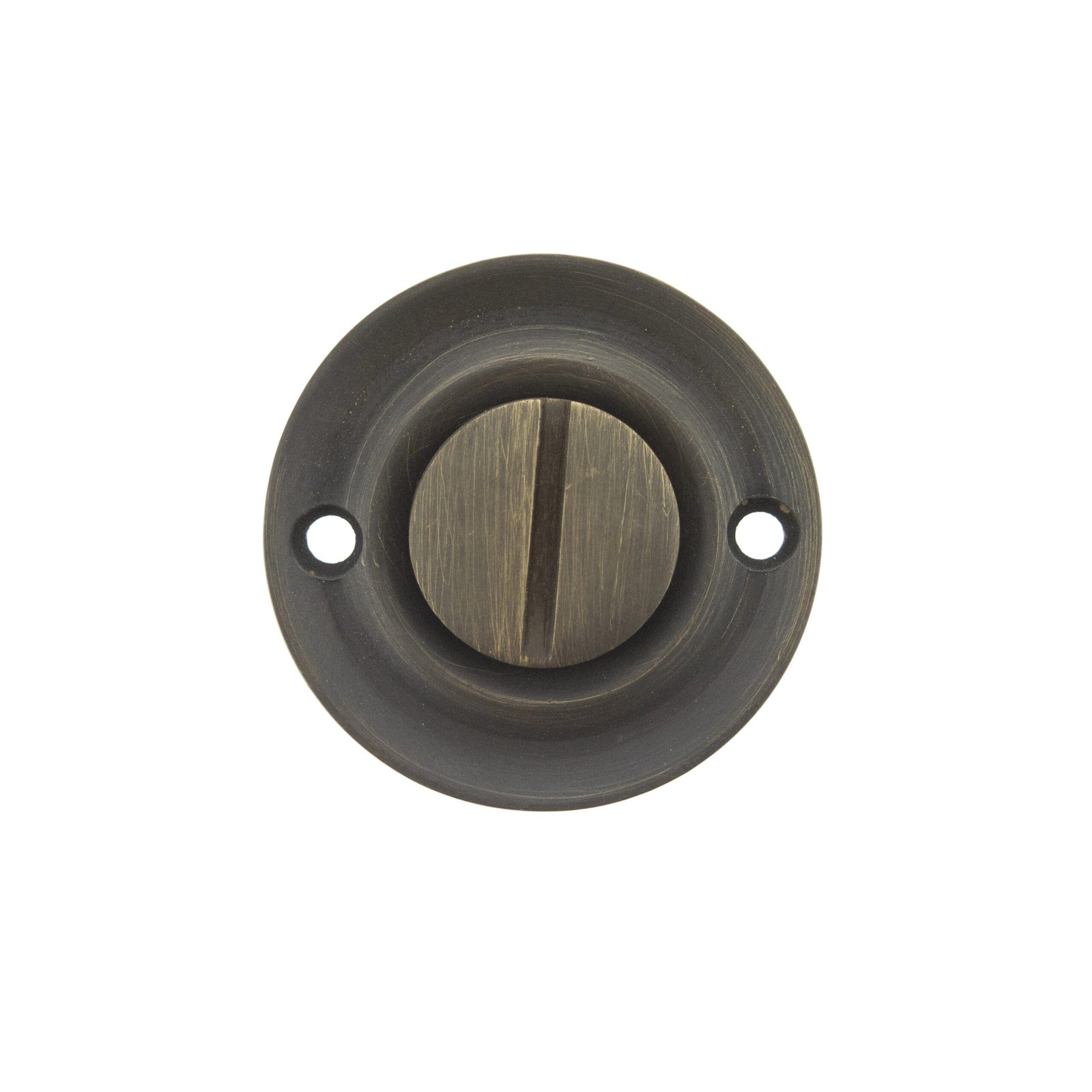 Old English Solid Brass Oval WC Turn and Release Bathroom Lock Atlantic