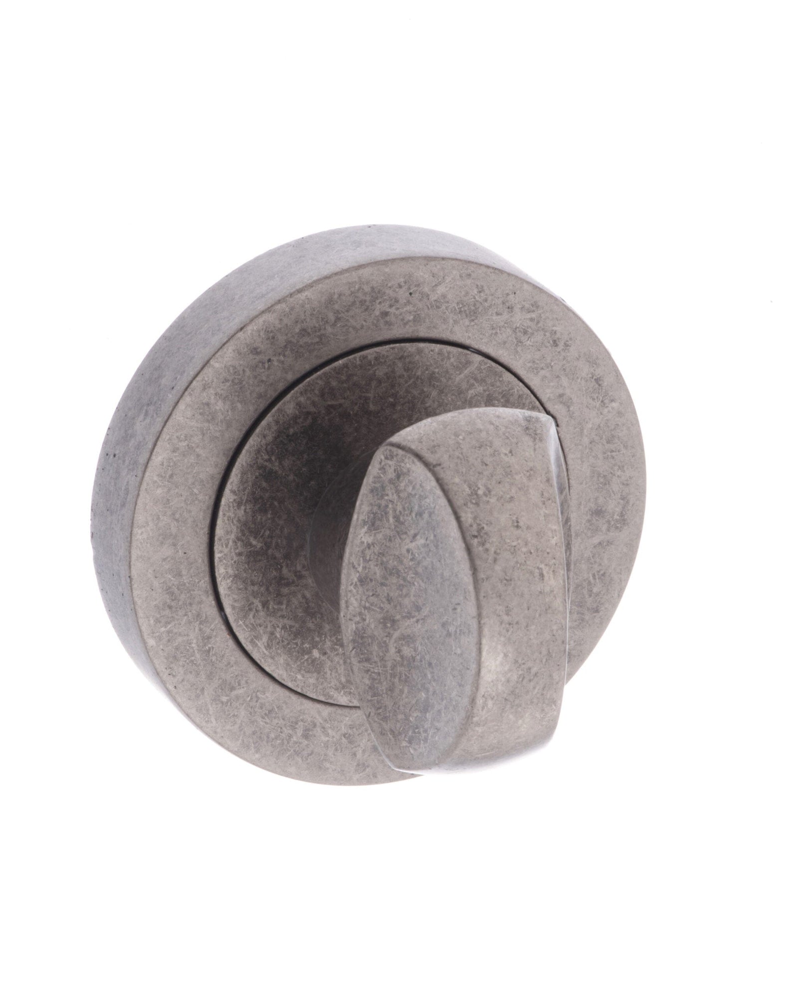 Old English WC Turn and Release Bathroom Lock Atlantic Each Distressed Silver