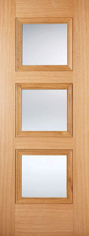 Oak Amsterdam Glazed 3L Pre-Finished Internal Door Internal Door LPD Doors