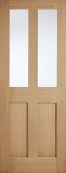 Oak London Glazed 2 Light Unfinished Internal Door Internal Door LPD Doors