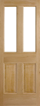 Oak Malton 2 Light Unglazed Unfinished External Door External Door LPD Doors