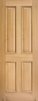 Oak Regency 4 Panel RM2S Unfinished Internal Fire Door FD30 Internal Fire Door LPD Doors