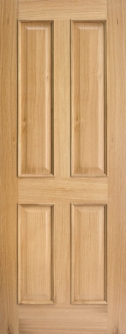Oak Regency 4 Panel RM2S Unfinished Internal Fire Door FD30 Internal Fire Door LPD Doors