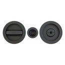 Pocket Door Round Bathroom Lock Matt Black Finish Hardware Deanta