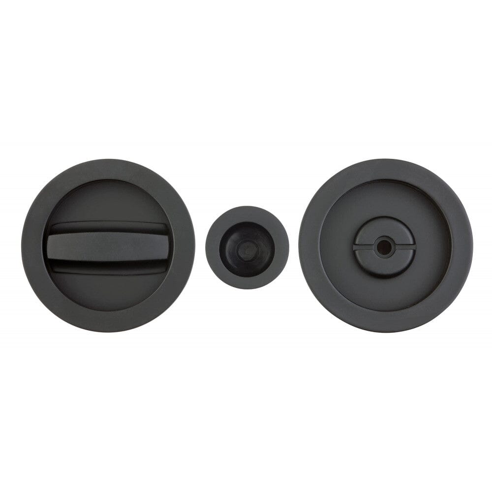 Pocket Door Round Bathroom Lock Matt Black Finish Hardware Deanta