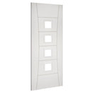 Pamplona White Primed Glazed Internal Door Internal Door Deanta