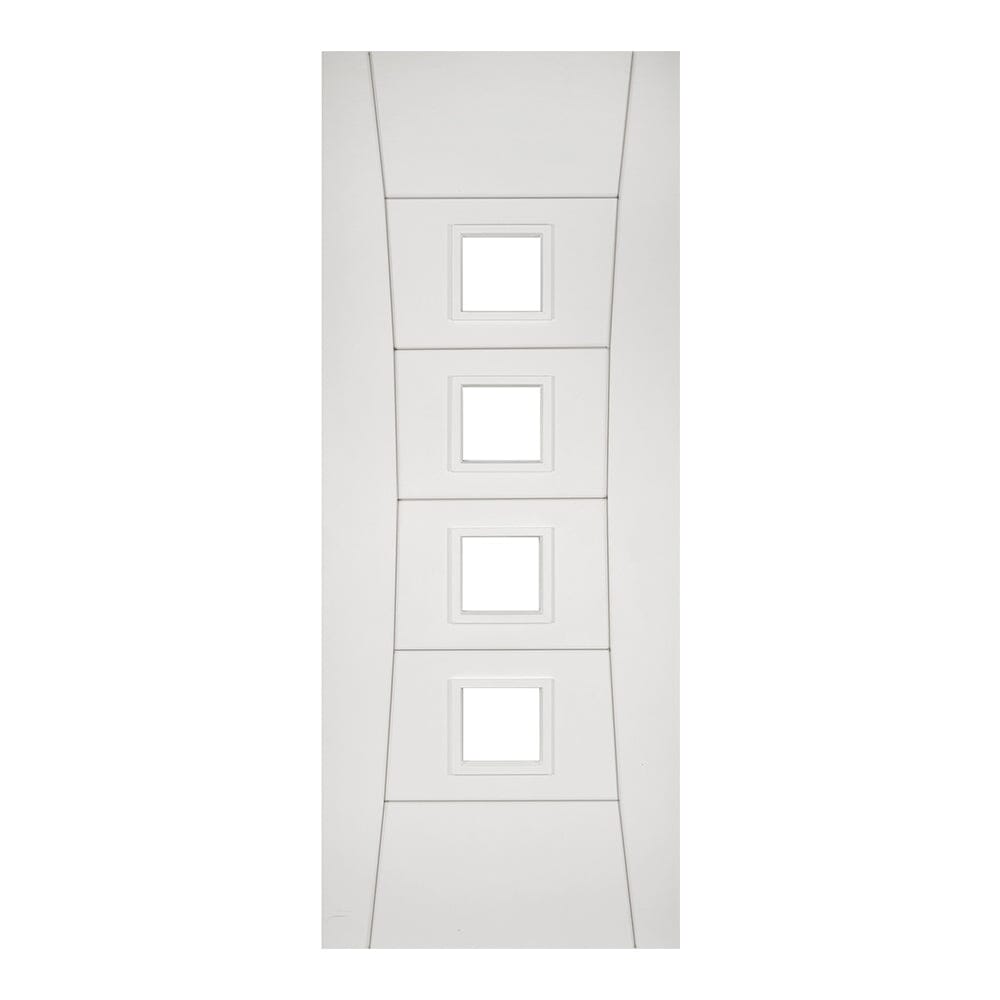 Pamplona White Primed Glazed Internal Door Internal Door Deanta