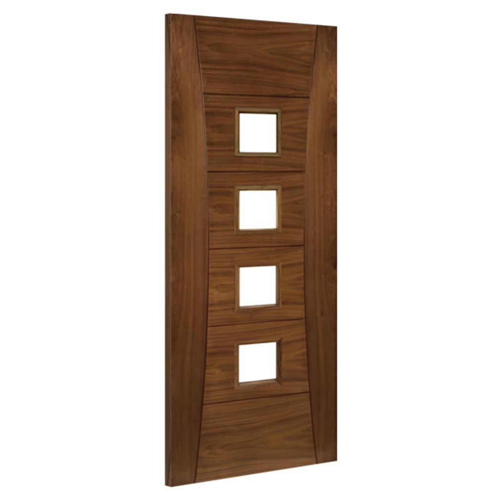 Pamplona Prefinished Walnut Glazed Internal Door Internal Door Deanta