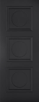 Black Antwerp 3 Panel Primed Internal Fire Door FD30 Internal Fire Door LPD Doors