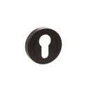 STATUS Euro Escutcheons on Round Rose in Urban Dark Bronze Euro Escutcheons Atlantic