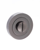 Status WC Turn and Release Round Rose in Black Nickel Bathroom Lock Atlantic