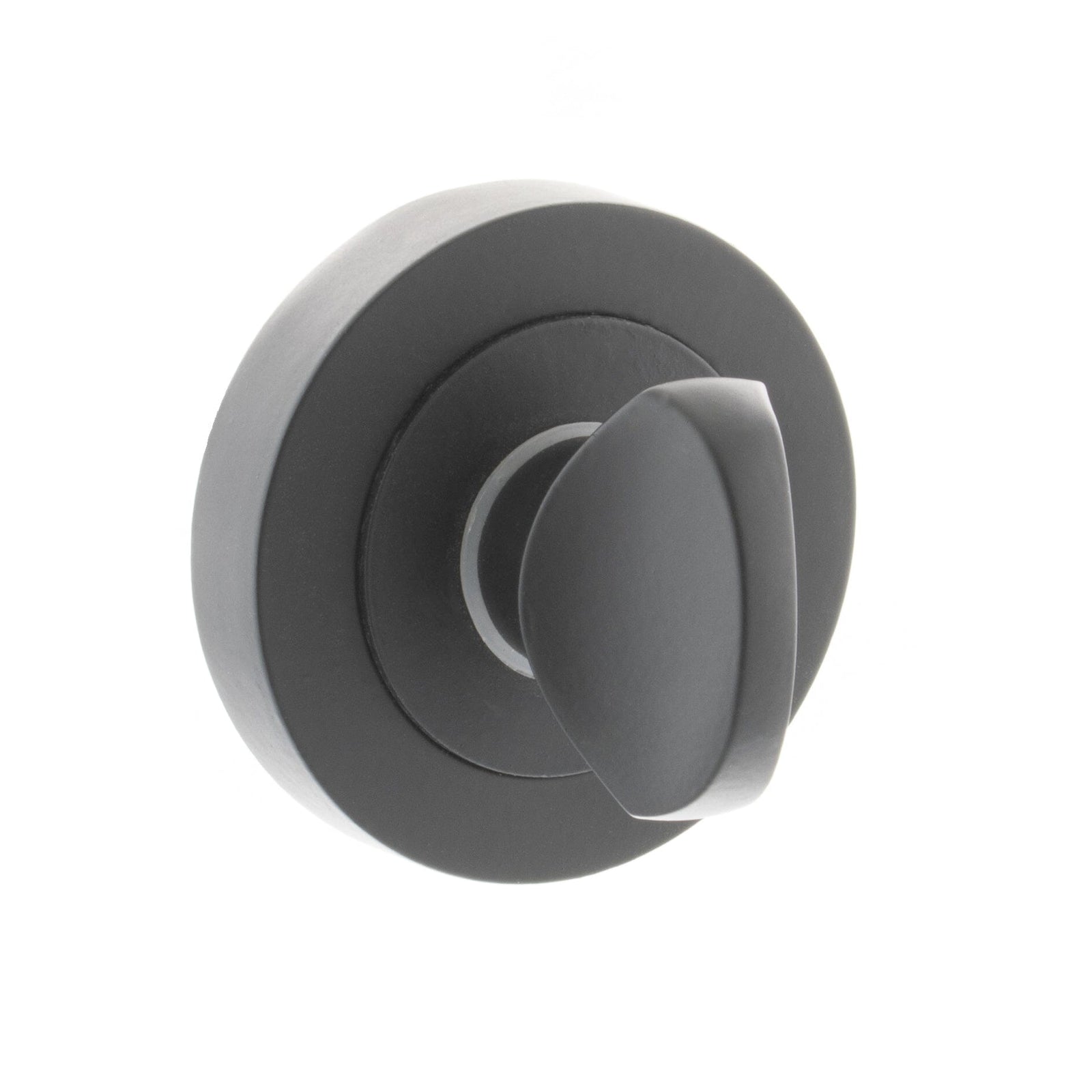 Status WC Turn and Release Round Rose Bathroom Lock Atlantic Each Matt Black
