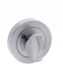 Status WC Turn and Release Round Rose Bathroom Lock Atlantic Each Satin Chrome